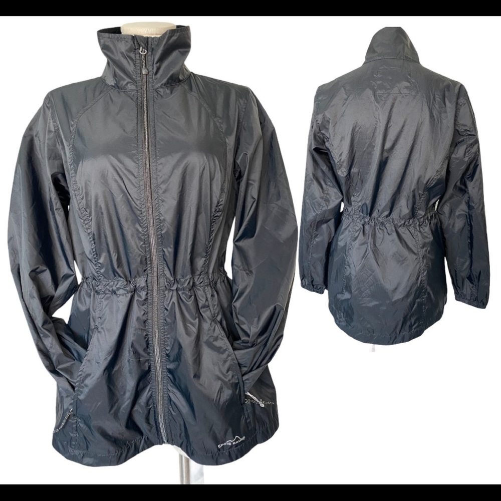 Eddie Bauer Women’s Black Windbreaker Zip Up Jacket M